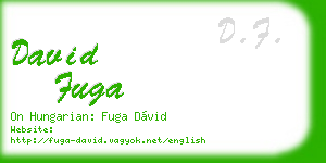 david fuga business card